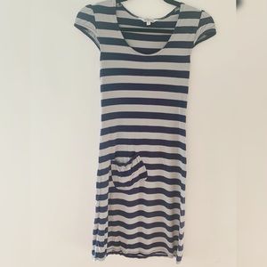 Tramp Brand Dress on Navy and Grey